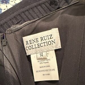 Rene Ruiz Elegant Black and Gold Backless Gown